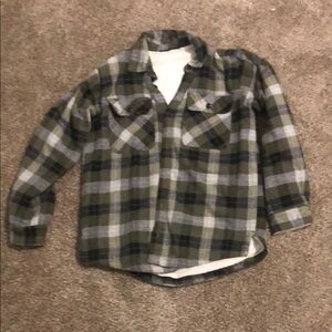 Plaid Button-Up Shirt